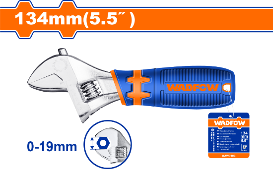 0-19 mm مفتاح انكليزي مسكة كوتشوك