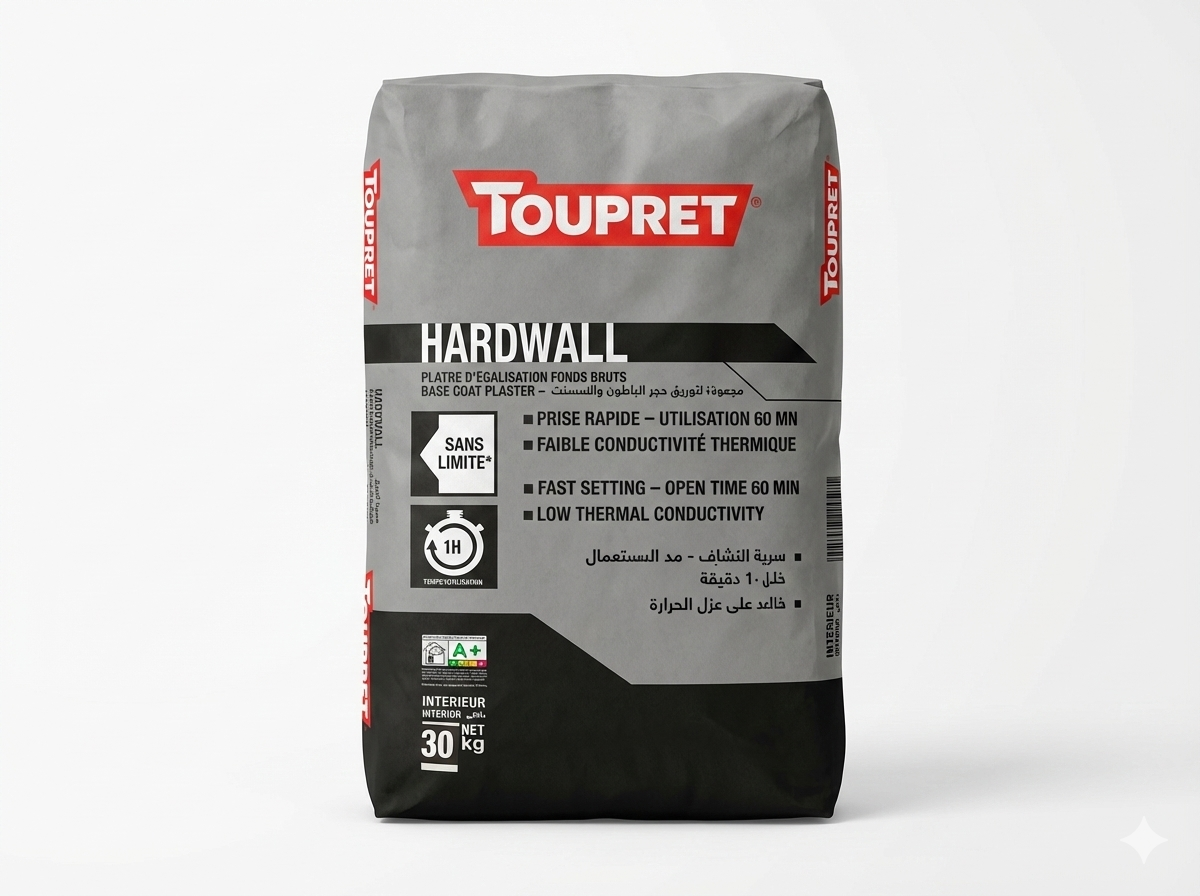 Toupret HARDWALL – Fast Setting Base Coat Plaster – 30kg