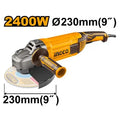 Ingco Angle Grinder 2400W 230mm (AG24008) - Industrial Grade/صاروخ جلخ إنجكو صناعي 2400 واط