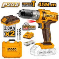 Ingco Cordless Impact Drill 20V - 13mm 55Nm/مقدح بطارية إنجكو 20 فولت دقاق - 13 ملم