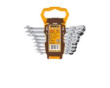 Ingco 16-Piece Ratchet Spanner Set/طقم مفاتيح شق مسنن (طقطاق) إنجكو 16 قطعة - قياس 6-24 ملم