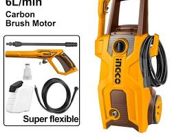 Ingco High Pressure Washer 160 Bar - 2000W Induction Motor/ماكينة غسيل ضغط عالي إنجكو 160 بار - 2000 واط